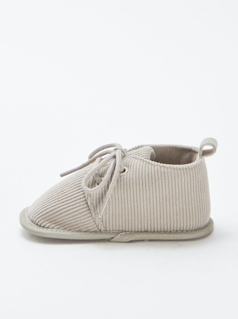 Zapatos de bebé con cordones Gris - Kiabi