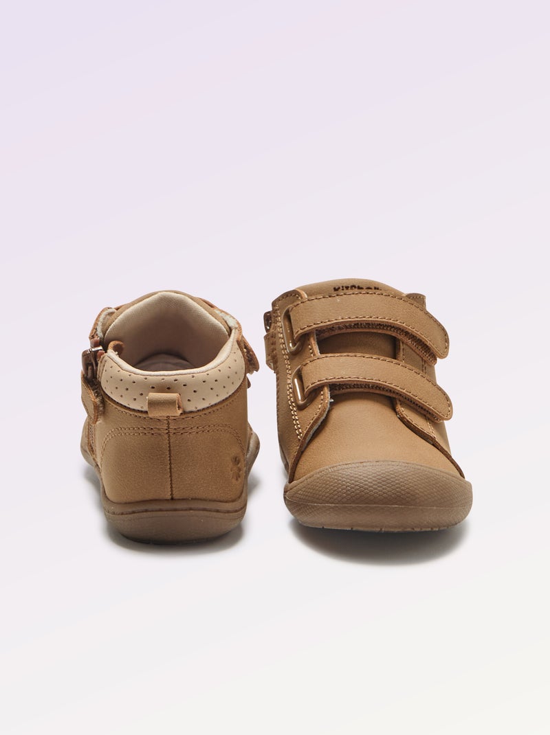 Zapatos de motricidad 3 'Primeros pasos' - Kitchoun Marron - Kiabi