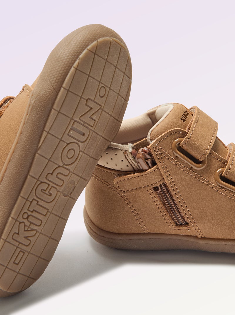 Zapatos de motricidad 3 'Primeros pasos' - Kitchoun Marron - Kiabi