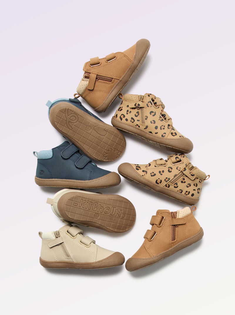 Zapatos de motricidad 3 'Primeros pasos' - Kitchoun Marron - Kiabi