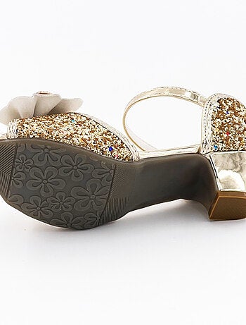 Zapatos de princesa con tacón brillantes para disfraz niña - Labay
