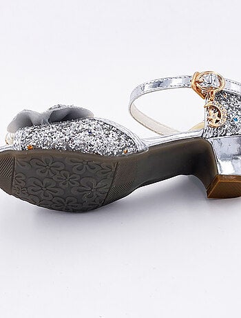 Zapatos de princesa con tacón brillantes para disfraz niña - Labay