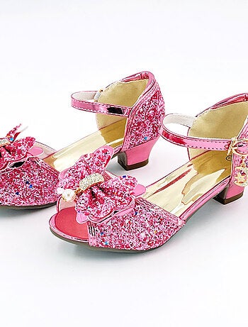 Zapatos de princesa con tacón brillantes para disfraz niña - Labay