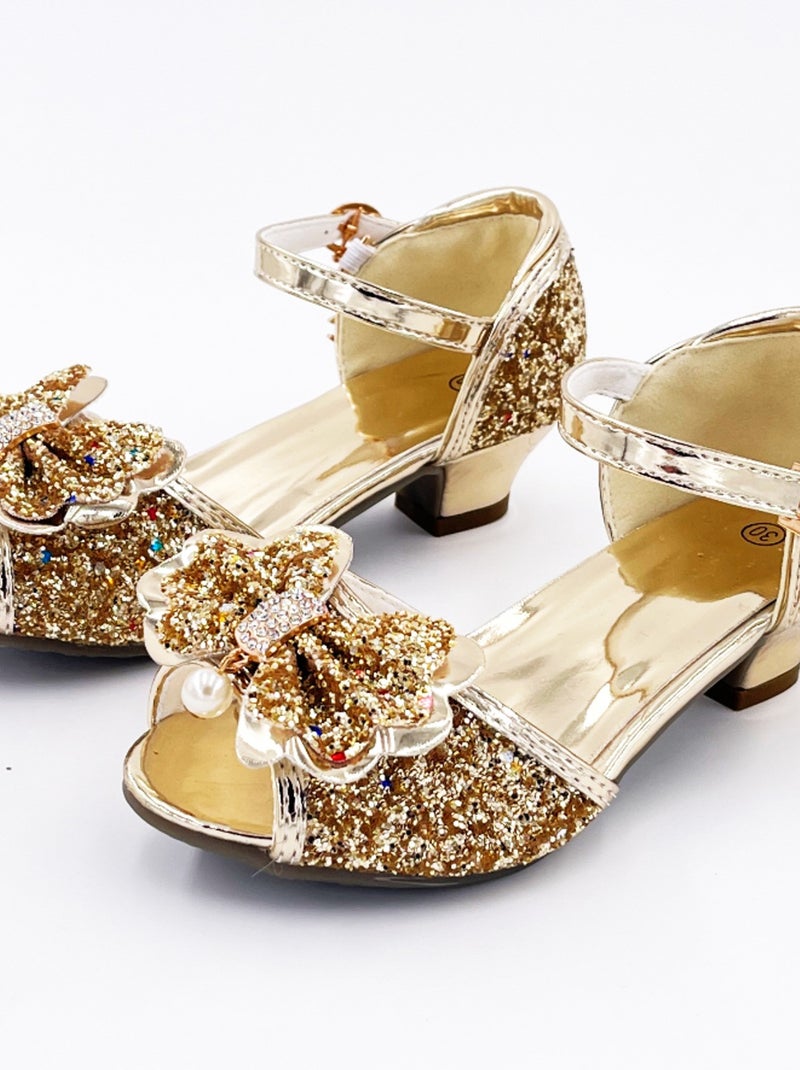 Zapatos de princesa con tacón brillantes para disfraz niña | Labay Dorado/Oro - Kiabi