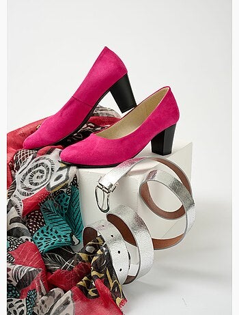 Zapatos de salón de piel con punta redonda y ancho cómodo. - Afibel