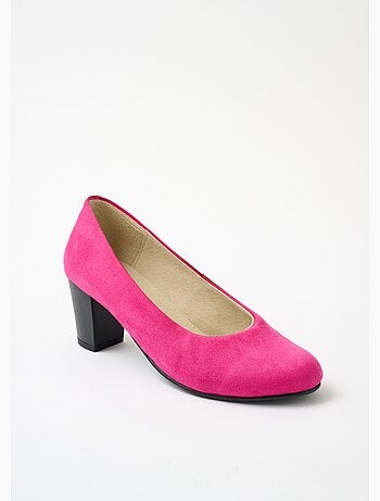 Zapatos de salón de piel con punta redonda y ancho cómodo. - Afibel