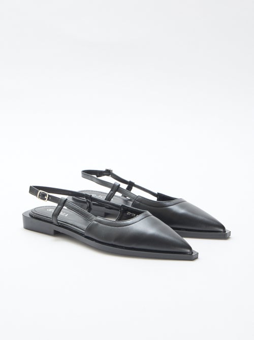 Zapatos de salón destalonados con tacón plano - Kiabi