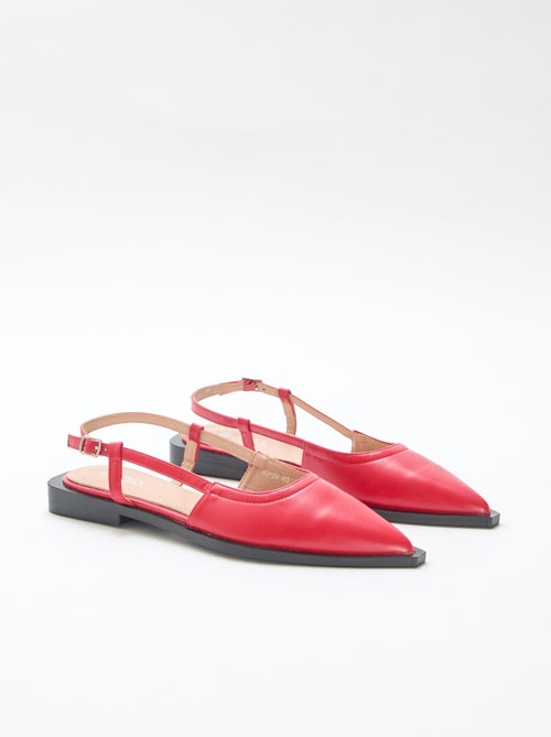 Zapatos de salón destalonados con tacón plano - Kiabi