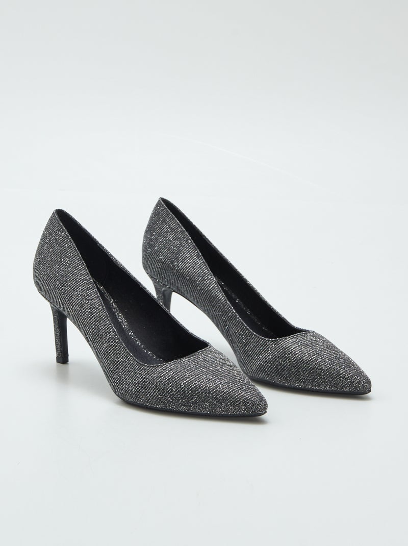 Zapatos de tacón con brillos BLANCO - Kiabi