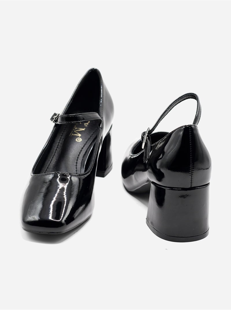 Zapatos de tacón con correa y hebilla Negro Negro - Kiabi