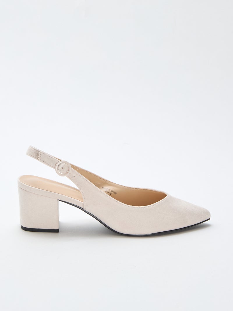 Zapatos de tacón con punta Beige - Kiabi