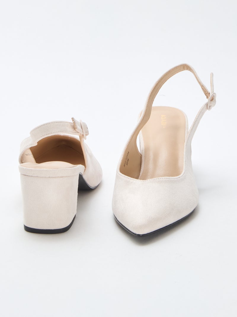 Zapatos de tacón con punta Beige - Kiabi