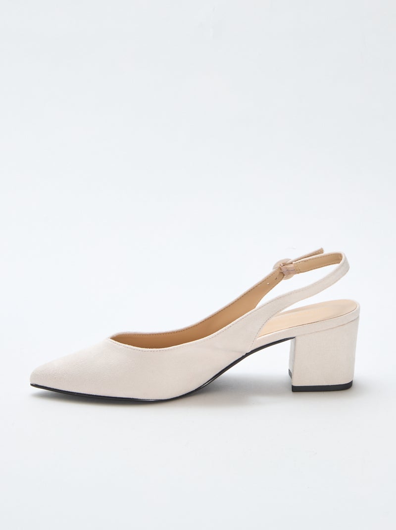 Zapatos de tacón con punta Beige - Kiabi