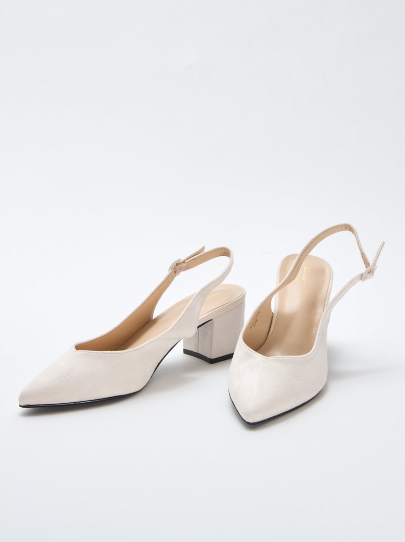 Zapatos de tacón con punta Beige - Kiabi