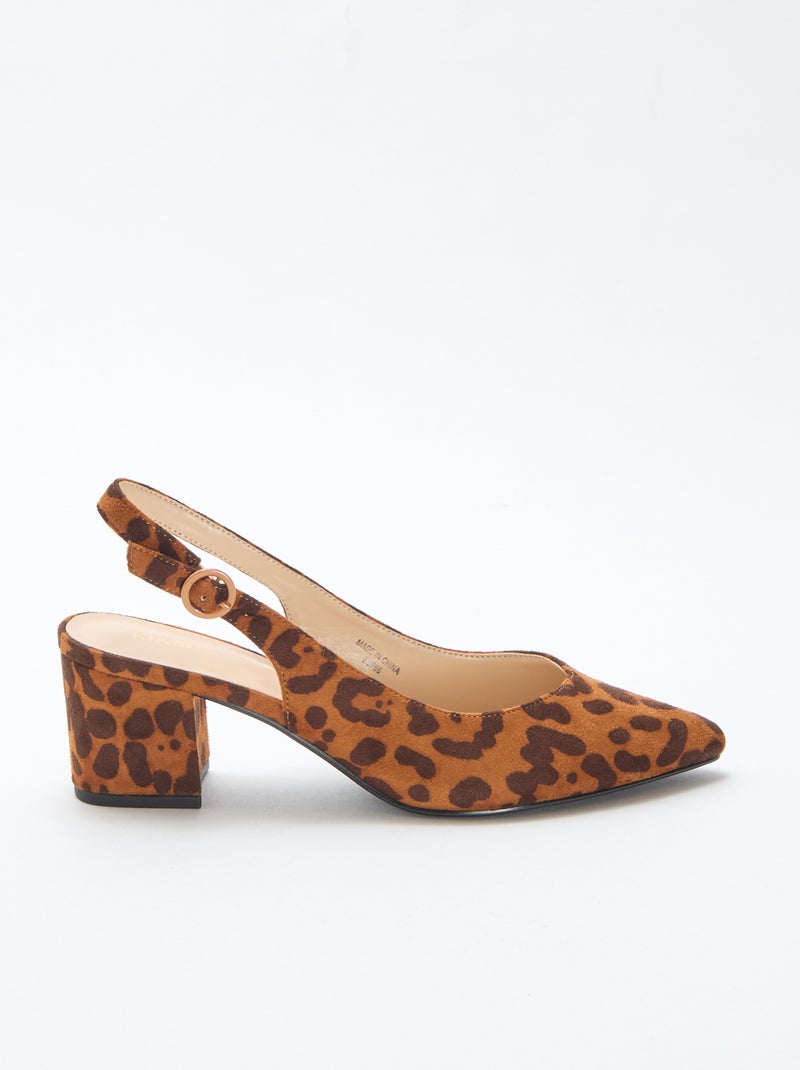 Zapatos de tacón con punta Marron - Kiabi