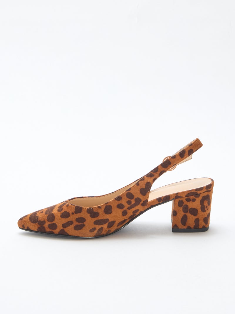 Zapatos de tacón con punta Marron - Kiabi