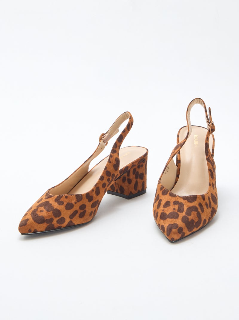 Zapatos de tacón con punta Marron - Kiabi