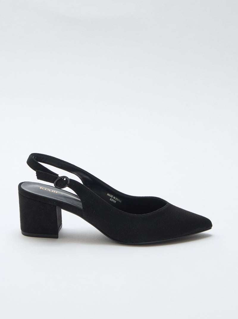 Zapatos de tacón con punta Negro - Kiabi