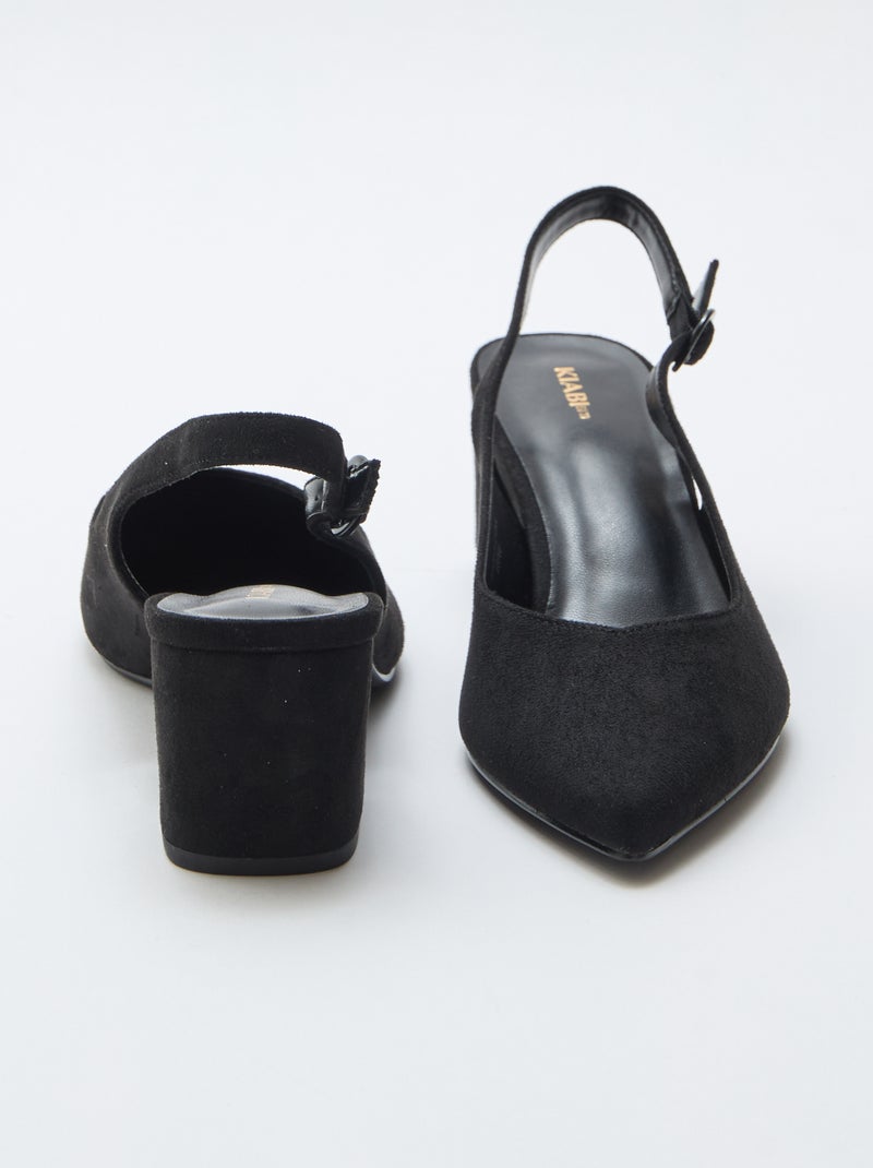 Zapatos de tacón con punta Negro - Kiabi