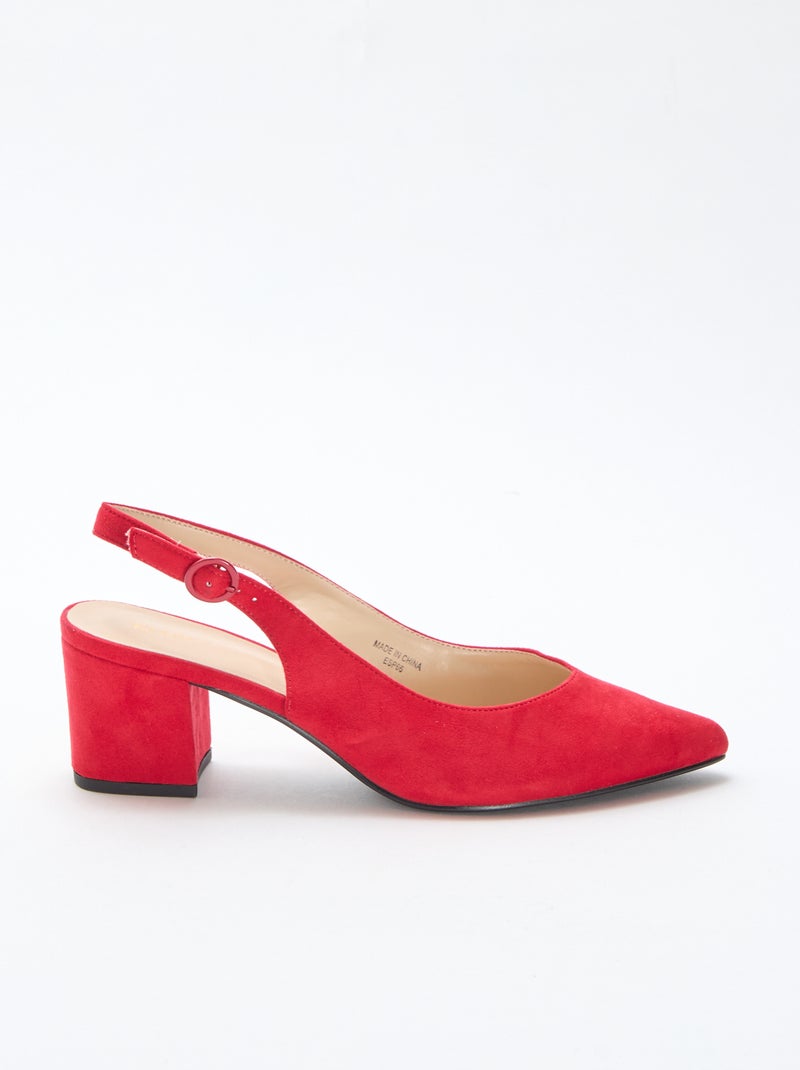 Zapatos de tacón con punta Rojo - Kiabi