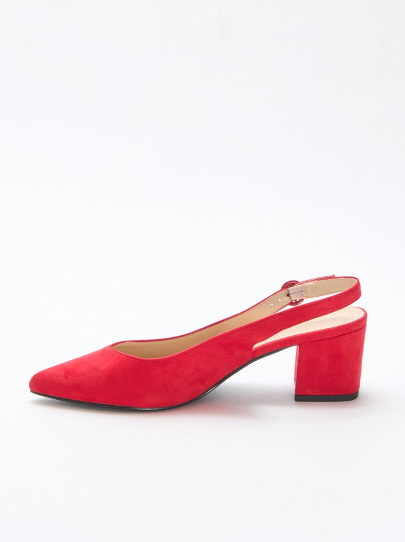 Zapatos de tacón con punta Rojo - Kiabi