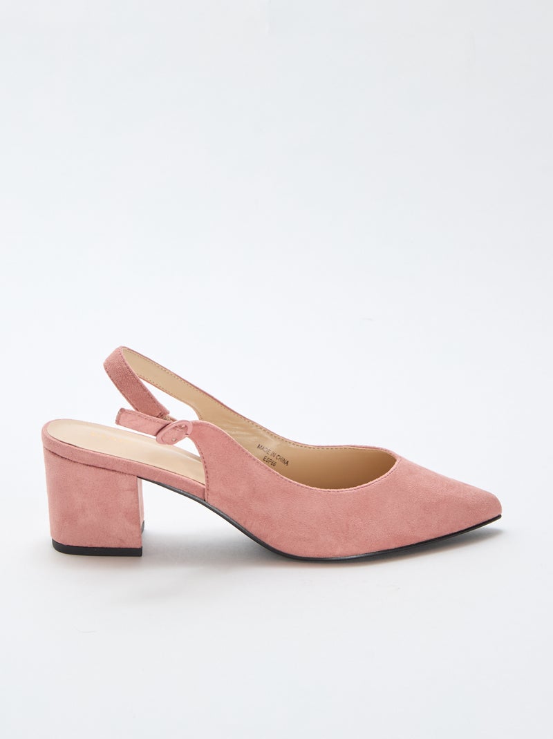 Zapatos de tacón con punta Rosa - Kiabi