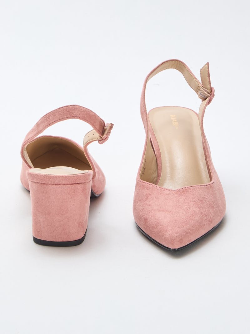 Zapatos de tacón con punta Rosa - Kiabi