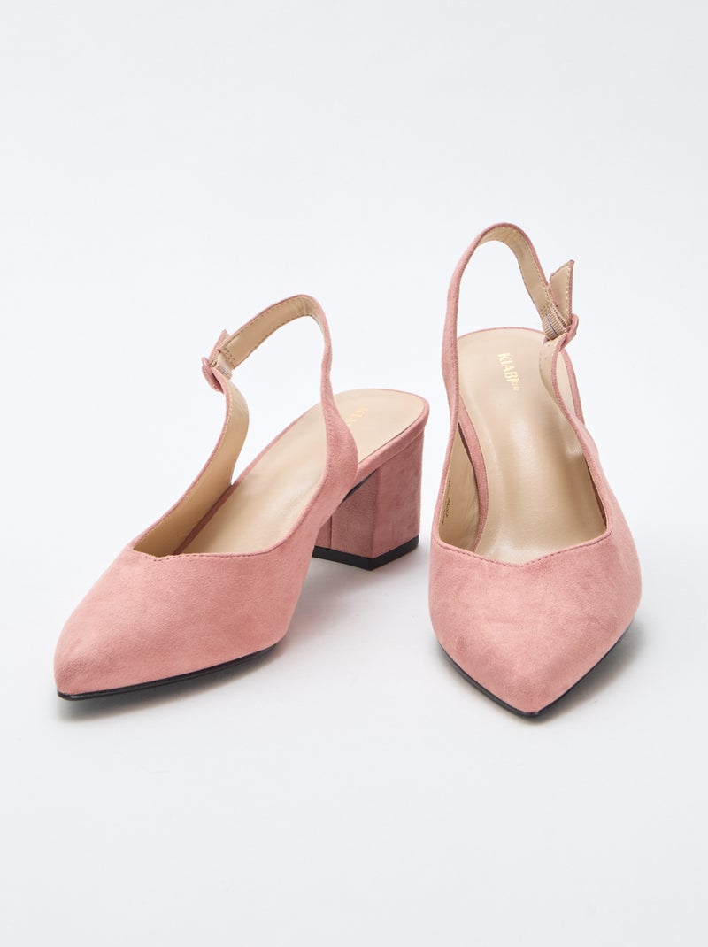 Zapatos de tacón con punta Rosa - Kiabi