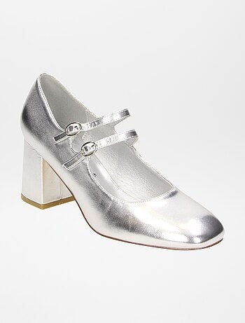 Zapatos de tacón con tira doble