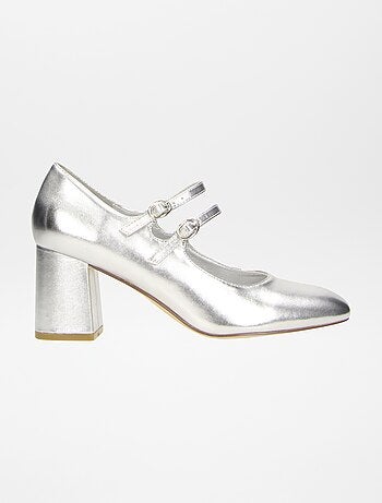 Zapatos de tacón con tira doble