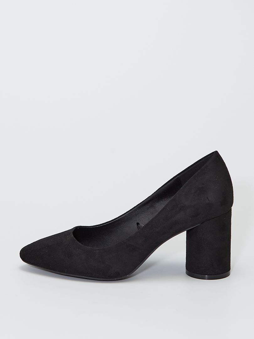 Zapatos de tacón de antelina Negro - Kiabi