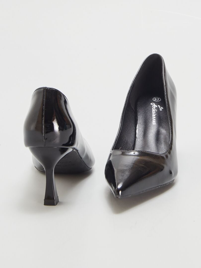Zapatos de tacón de charol NEGRO - Kiabi