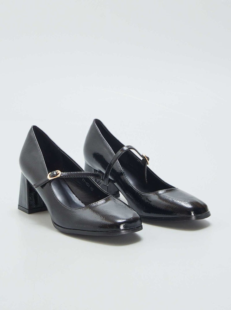 Zapatos de tacón de charol NEGRO - Kiabi