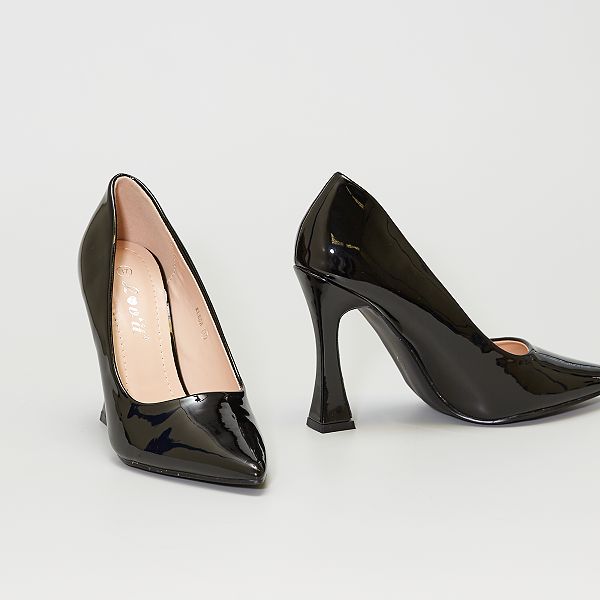 zapato negro mujer tacon