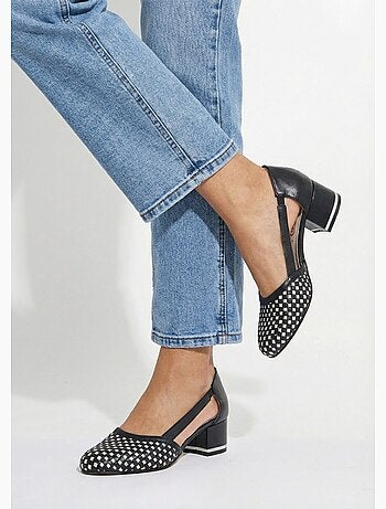 Zapatos de tacón de piel