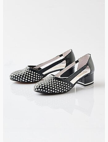 Zapatos de tacón de piel