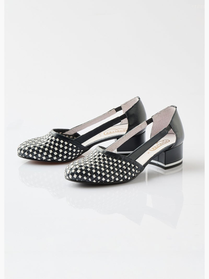 Zapatos de tacón de piel - Afibel Azul marino - Kiabi