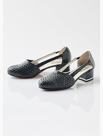 Zapatos de tacón de piel