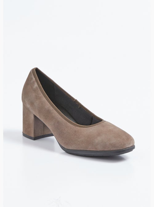 Zapatos de tacón de piel de ante, antideslizantes - AFIBEL - Kiabi
