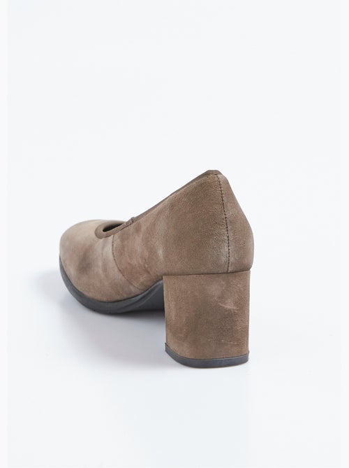 Zapatos de tacón de piel de ante, antideslizantes - AFIBEL - Kiabi