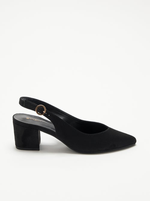 Zapatos de tacón de punta fina con tacón cuadrado - Kiabi