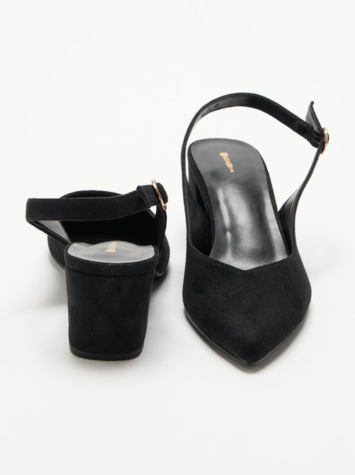 Zapatos de tacón de punta fina con tacón cuadrado - Kiabi
