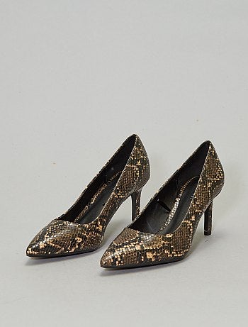Zapatos de tacón efecto serpiente - Kiabi