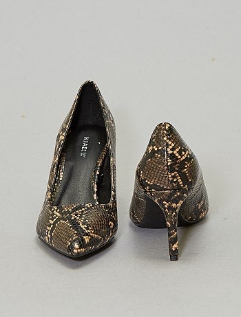 Zapatos de tacón efecto serpiente - Kiabi