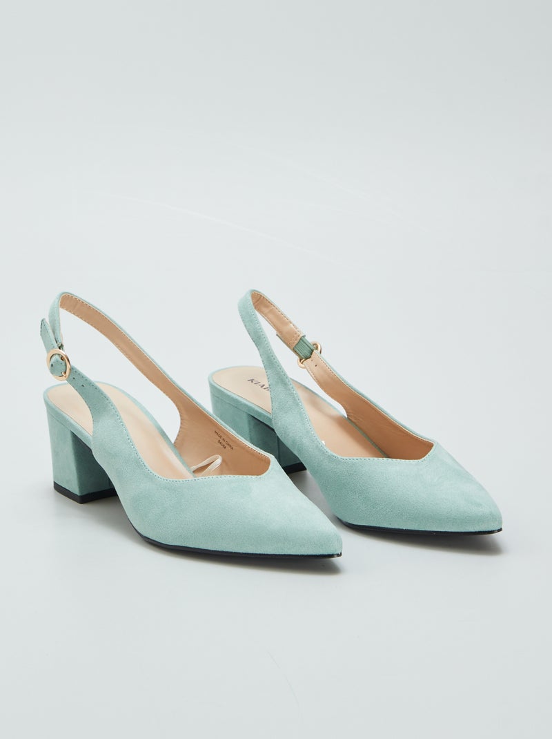Zapatos de tacón lisos VERDE - Kiabi