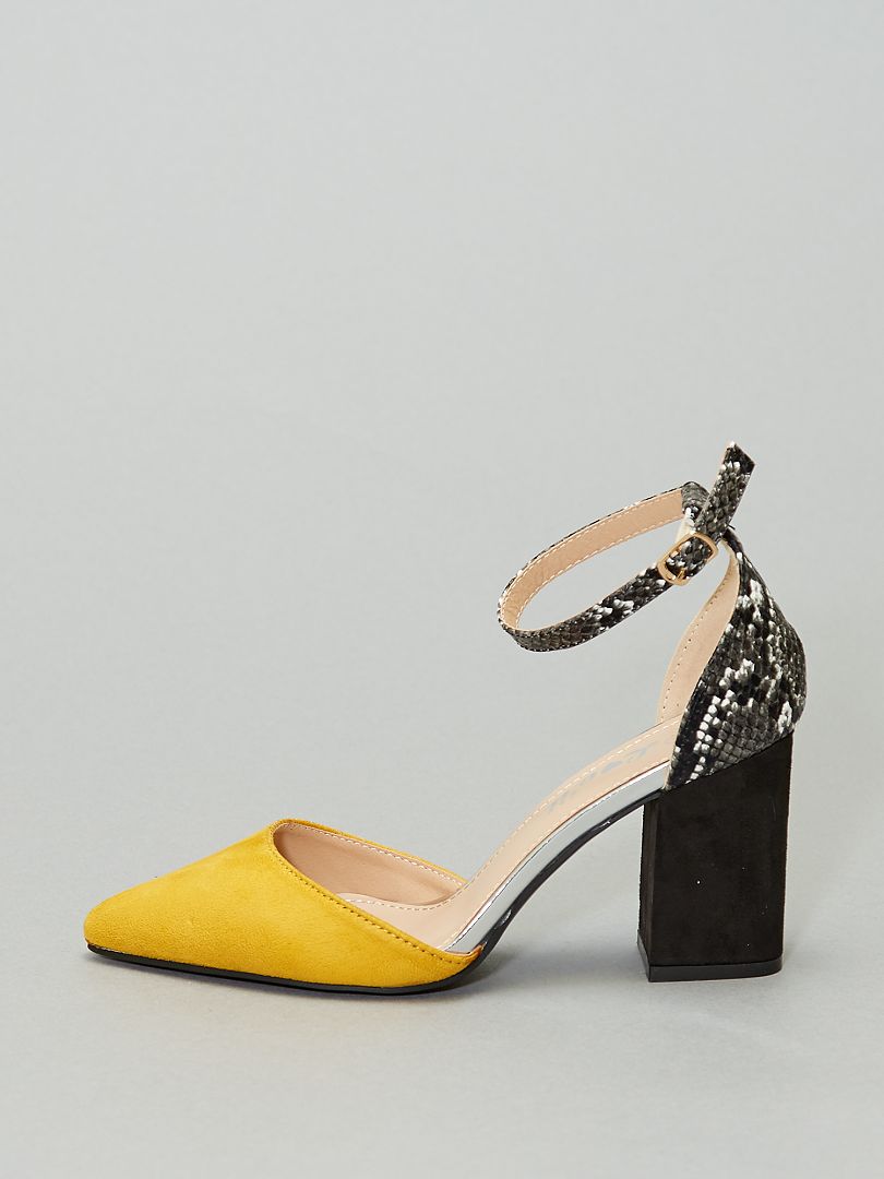Zapatos de tacón en dos - amarillo - Kiabi -