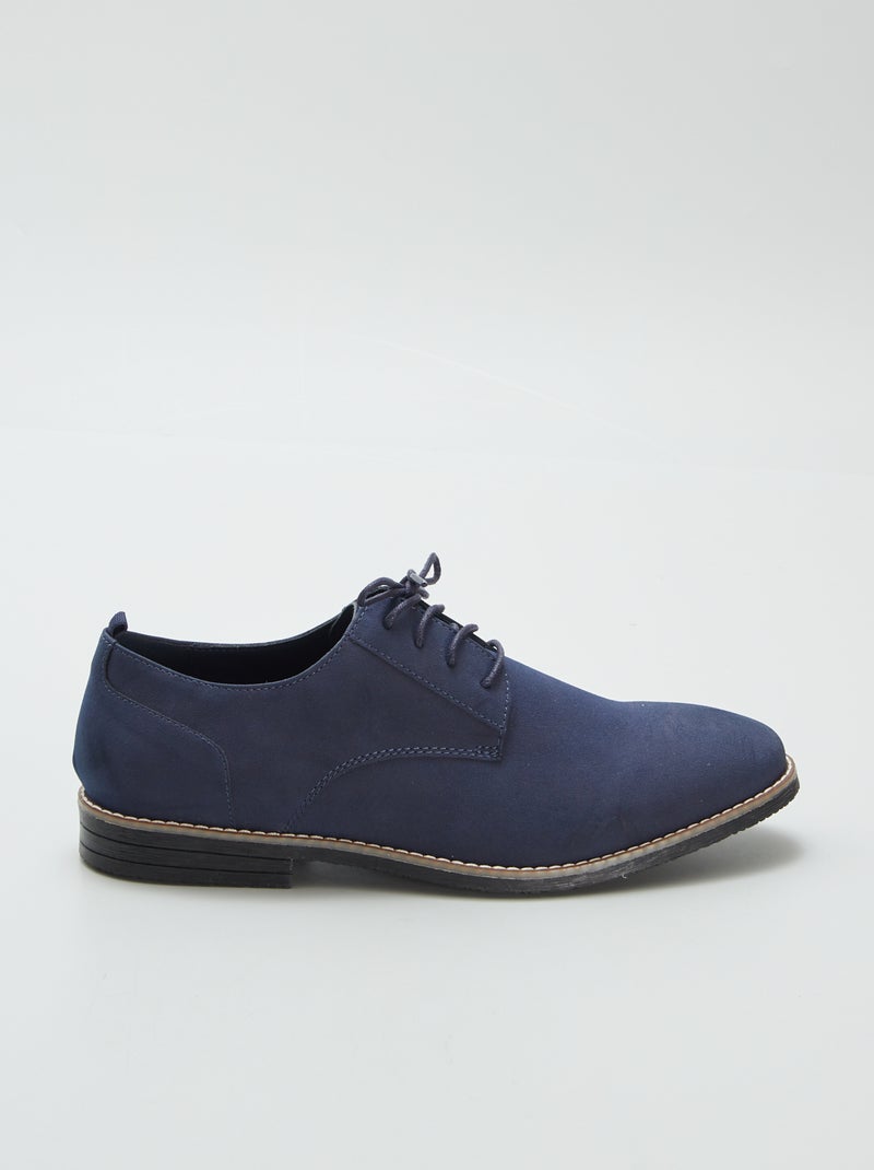 Zapatos de vestir de antelina AZUL - Kiabi