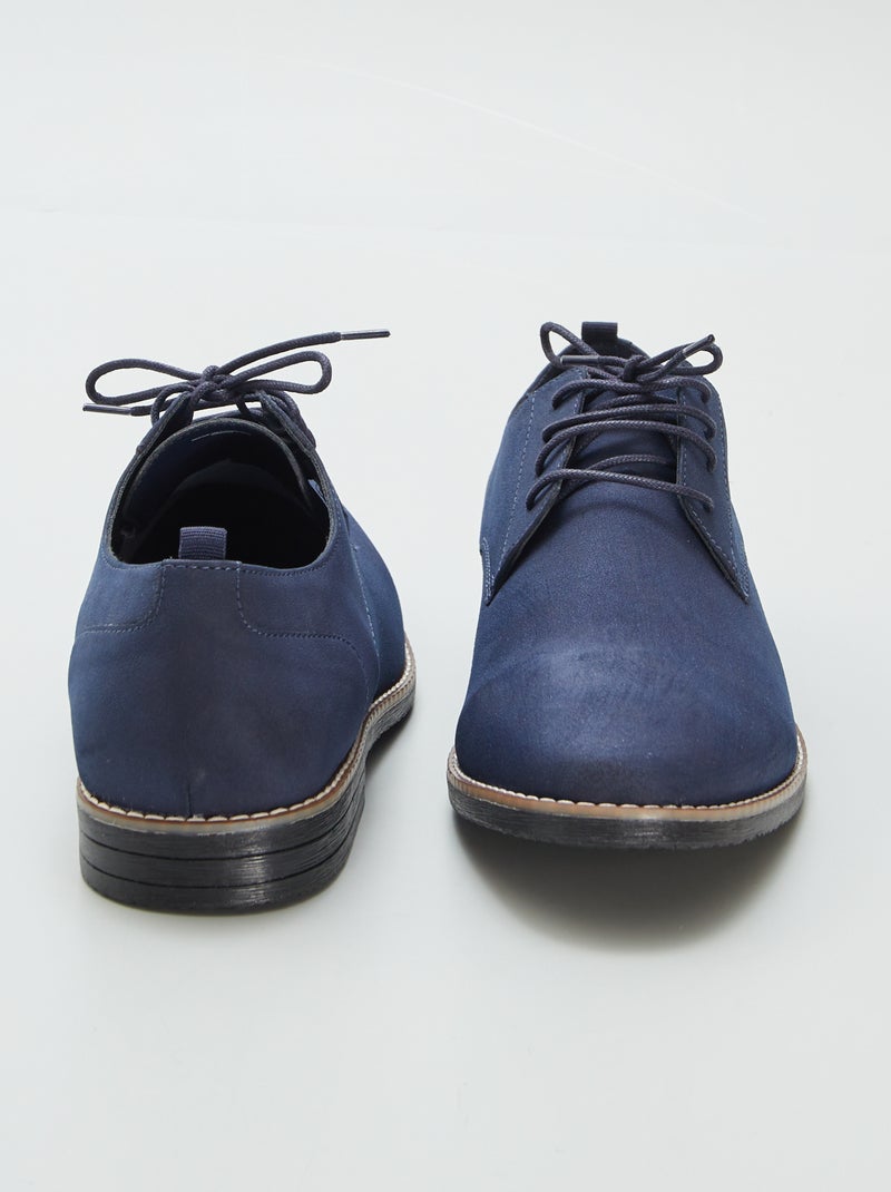 Zapatos de vestir de antelina AZUL - Kiabi