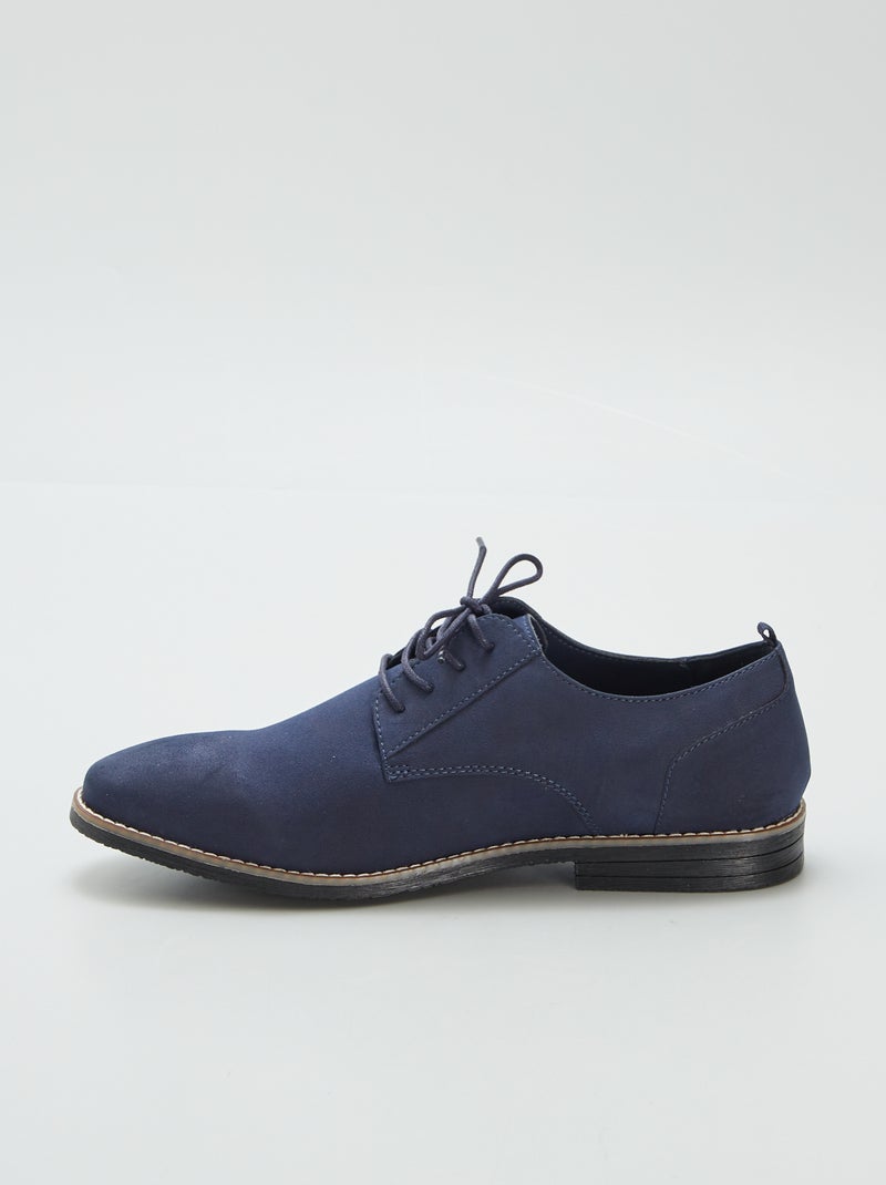 Zapatos de vestir de antelina AZUL - Kiabi