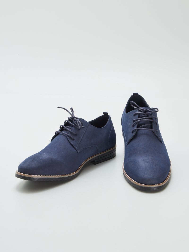 Zapatos de vestir de antelina AZUL - Kiabi